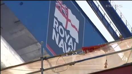Royal Navy aircraft carrier nears completion