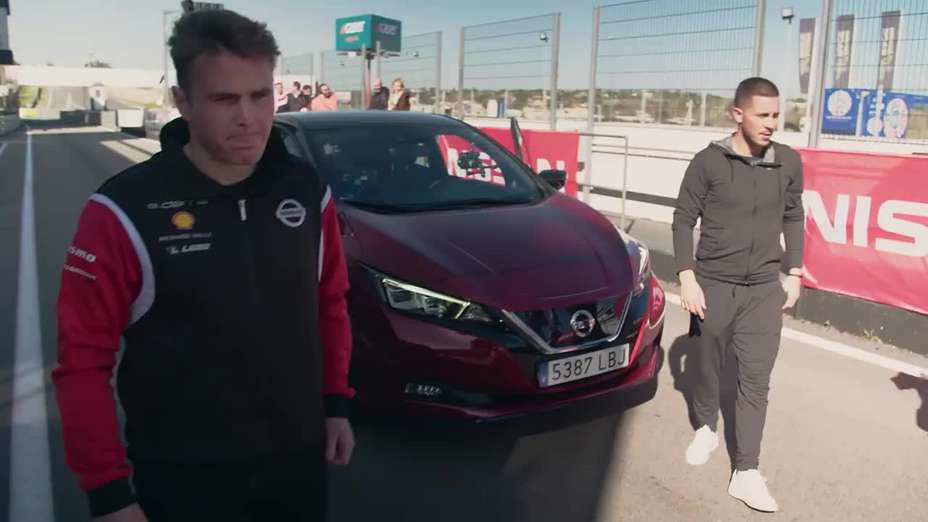 Nissan gives Eden Hazard the ultimate EV experience