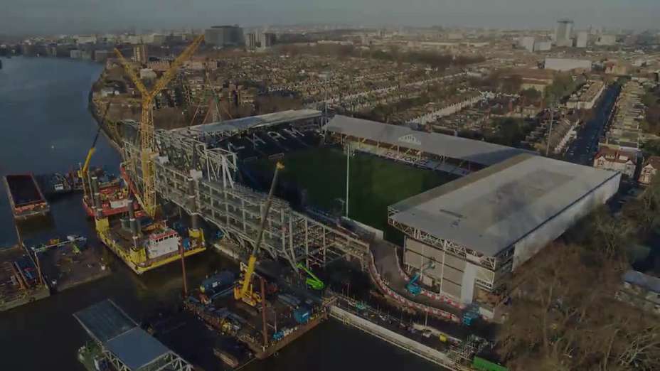 Severfield mini documentary working on Fulham FC Riverside Stand