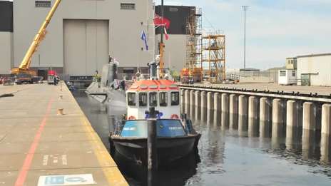 Artful submarine launch time-lapse