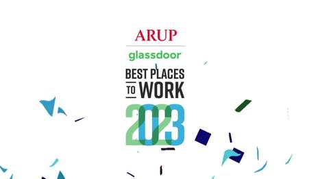 Arup - glass door best places to work 2023