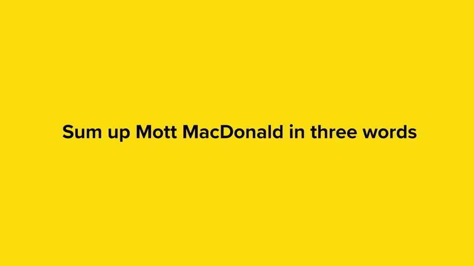 Mott MacDonald in 3 words