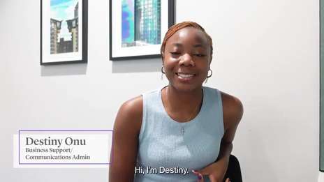 Life as a WTW intern — Destiny Onu