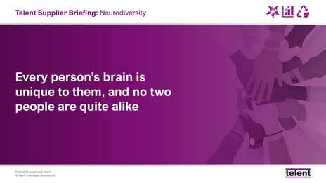 Telent Supplier Briefing: Neurodiversity