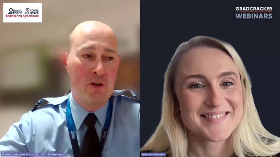 Gradcracker Insight - Jessica meets Flight Lieutenant, Christopher