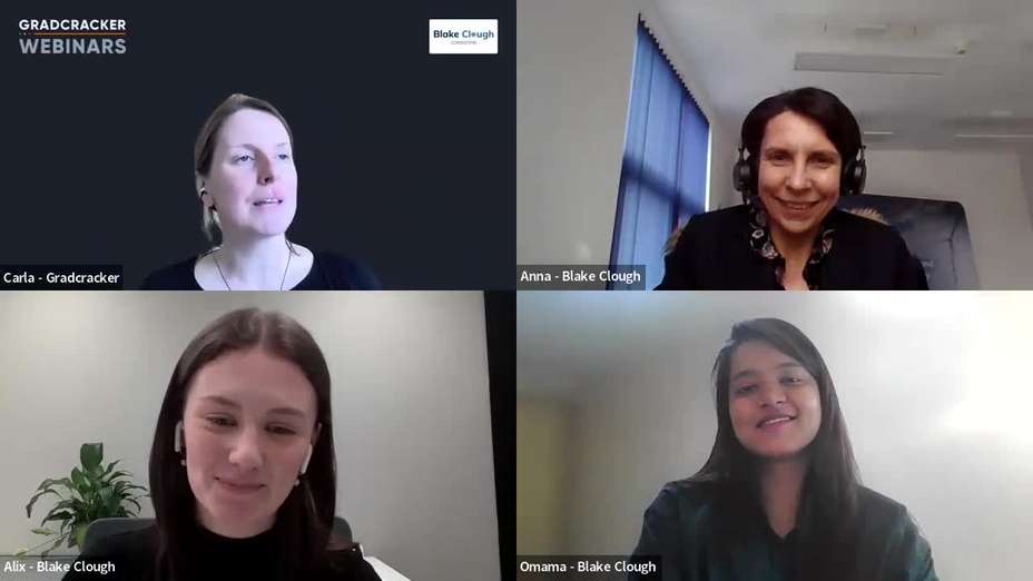 Gradcracker’s Carla, speaks to Managing Director, Anna and graduates Alix and Omama