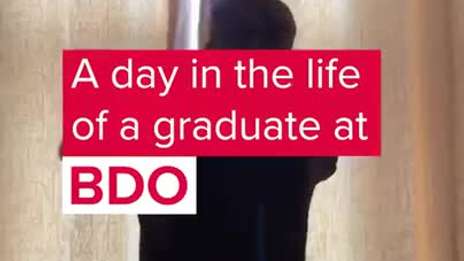 Follow Luca on his ‘day in the life of’ a BDO graduate