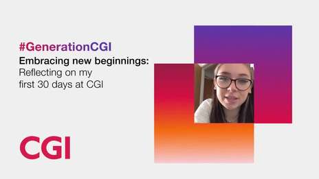 Embracing new beginnings: Reflecting on my first 30 days at CGI - Elle Crowe