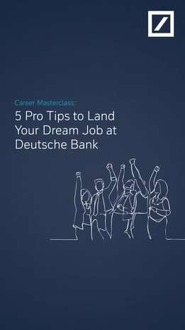 How to land a job at Deutsche Bank
