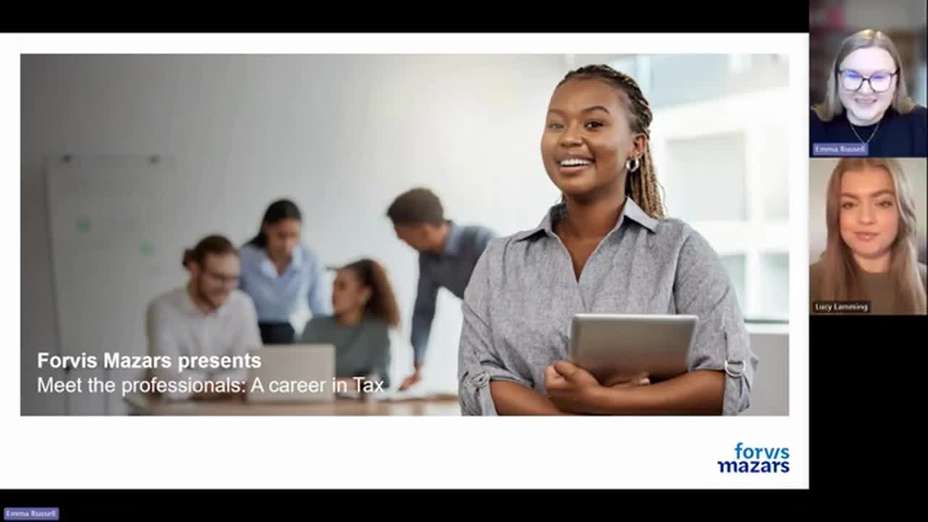 Meet the professionals: a career in Tax with Lucy