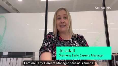 Jo Udall - Siemens Early Careers Manager of the Year