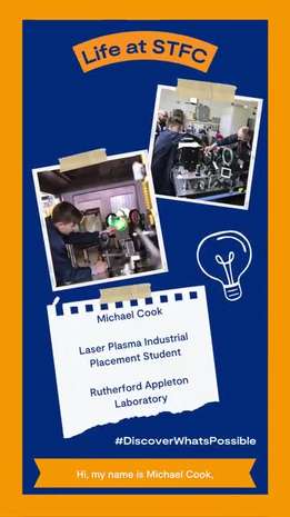 Michael Cook - Laser Plasma Industrial Placement Student