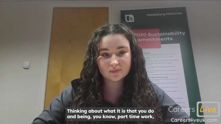 Higher apprentice Natasha Malloy appearing on a Careers Live broadcast