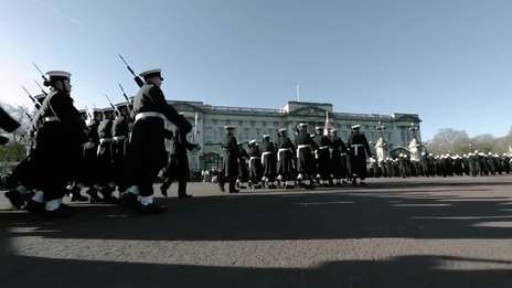 Royal Navy makes history at Buckingham Palace