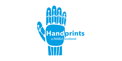 Handprints e-NABLE Scotland (University of Glasgow) logo